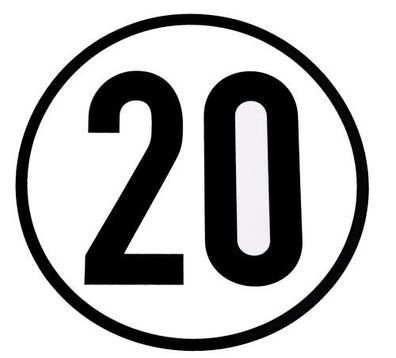 Geschwindigkeitsschild 20 km/h