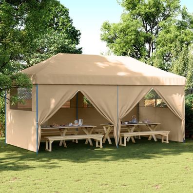 Partyzelt | Faltbar | Pavillon | Gartenzelt | Bierzelt | 4-Seitenteile | 6x3 m