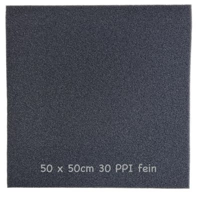 KH feiner Aquarium Filterschaum schwarz 30 PPI 50x50x5 cm Filtermatte