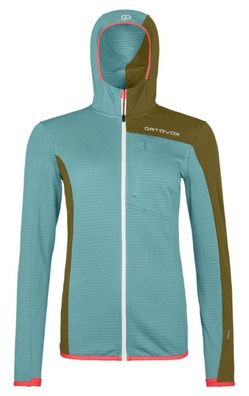 Ortovox Damen Fleece Light Grid Hooded ice waterfall