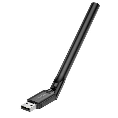 WLAN-Netzwerkkarte mit externer Antenne USB Wifi4 in Schwarz