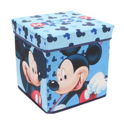 Mickey Maus Aufbewahrungsbox zusammenklappbar 2 in 1 Lösung für Stauraum und Sitzp