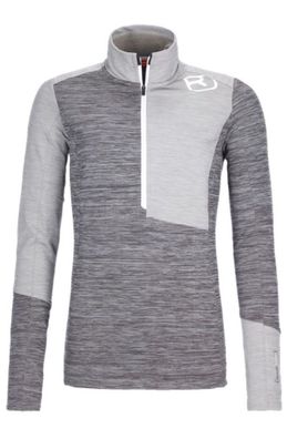 Ortovox Damen Fleece Light Zip neck grey blend