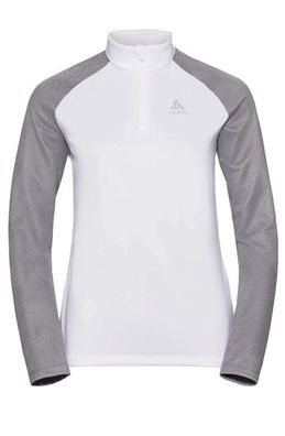 Odlo Damen Skirolli Midlayer Planches weiß/grau