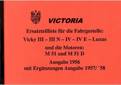 Ersatzteilkatalog Victoria, Vicky III , Vicky IV , Vicky III N , Vicky IV E und Luxus