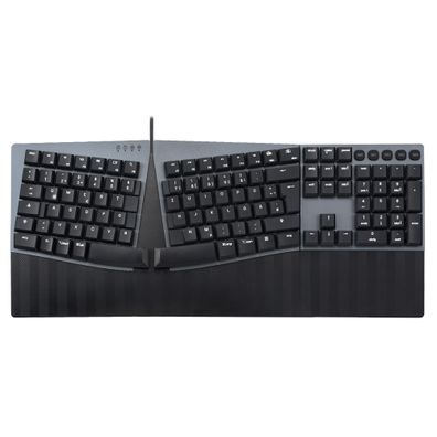 Perixx Periboard-535 DE RD, ergonomische mechanische USB Tastatur (rote Taster)