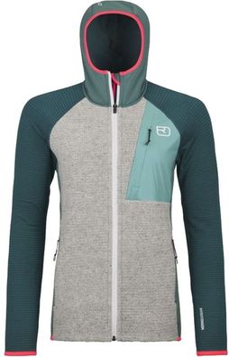 Ortovox Damen FLEECE GP Classic KNIT HOODY arctic grey