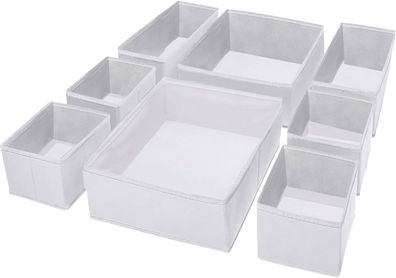 Puricon 8er-Set Aufbewahrungsbox Schubladen-Organizer/Ordnungssystem, 2 Größen