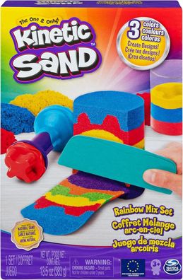 Kinetic Sand Regenbogen Mix Set - mit 383 g original magischem kinetischem Sand