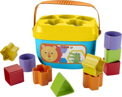 Fisher-Price FFC84 - Babys Bausteine Baby Spielzeug Formensortier-Spiel, lernen