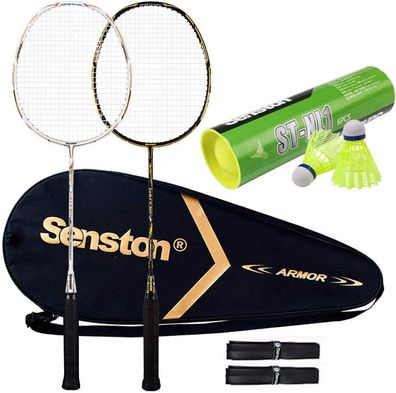 Senston S300 Graphit Badminton Set Carbon-Fiber Badmintonschläger Badminton Kit