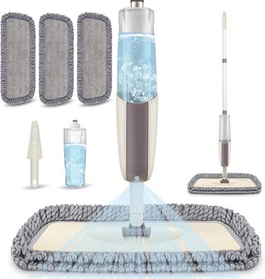Spréhwischer Bodenwischer Wischer mit Spréhfunktion, Mexerris Spray Mop 360 Grad