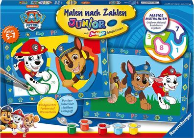 Ravensburger Malen nach Zahlen 20286 - Paw Patrol - Kinder 5-7 Jahre, Kunst