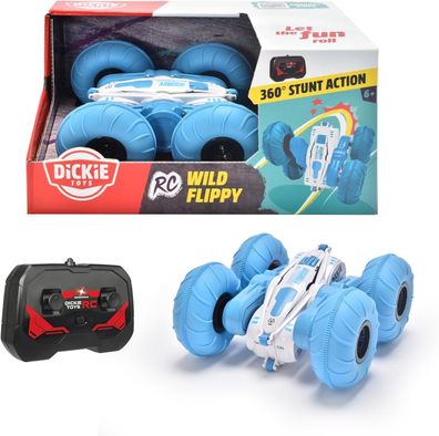 Dickie Toys - RC Auto Wild Flippy (blau) ferngesteuertes Auto, Spielzeug Kinder