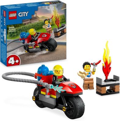 LEGO City Feuerwehrmotorrad, Feuerweh Spielzeug fér Kinder ab 4 Jahren Spielzeug