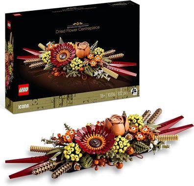 LEGO 10314 Icons Trockenblumengesteck Set, Botanical Collection zum Basteln Deko