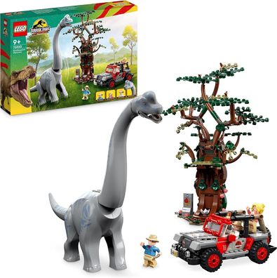 LEGO Jurassic Park Entdeckung des Brachiosaurus, Dinosaurier Spielzeug mit Figur