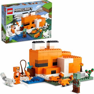 LEGO 21178 Minecraft Die Fuchs-Lodge, Spielzeug fér Jungen & Mädchen ab 8 Jahren