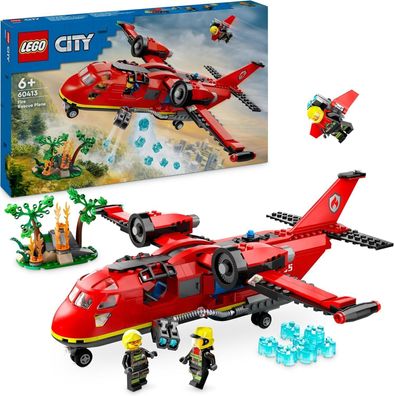 LEGO City Löschflugzeug, Feuerwehr-Set mit Flugzeug-Spielzeug fér Kinder, Bauset