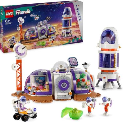 LEGO Friends Mars-Raumbasis mit Rakete, Weltraum-Spielzeug mit Space Shuttle