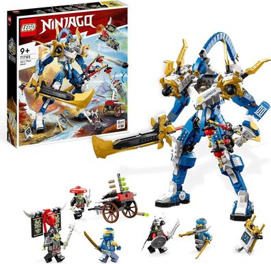 LEGO 71785 Ninjago Jays Titan-Mech Ninja-Spielset mit Jay, NYA, Spielzeug Kinder