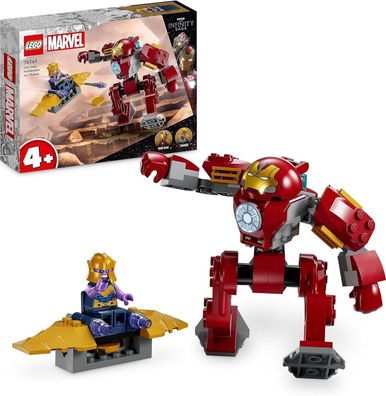 LEGO Marvel Iron Man Hulkbuster vs. Thanos Set fér Kinder ab 4 Jahren, Spielzeug