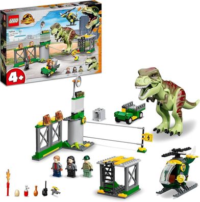 LEGO 76944 Jurassic World T. Rex Ausbruch, Dinosaurier-Spielzeug ab 4 Jahren