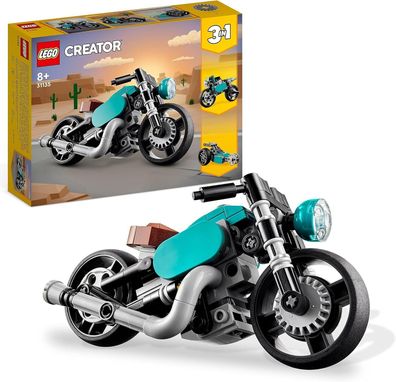 LEGO Creator 3-in-1 Oldtimer Motorrad Set klassisches Motorrad-Spielzeug Bau-Set