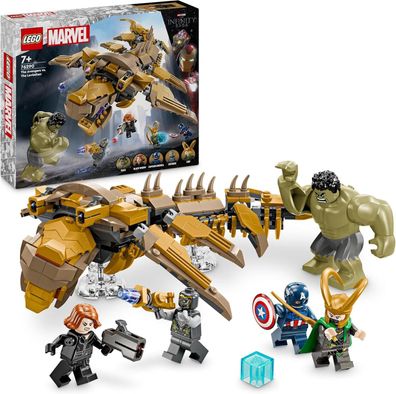 LEGO Marvel Avengers vs. Leviathan, Bau-Spielzeug, Set mit Hulk, fér Kinder