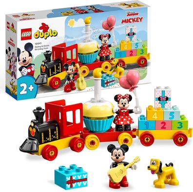 LEGO DUPLO | Disney Mickys und Minnies Geburtstagszug, Zug-Spielzeug mit Kuchen