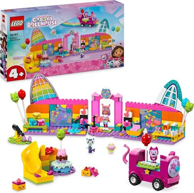 LEGO 4+ Gabbys Puppenhaus Gabbys Partyraum Disco-Spiel-Set mit Rutsche Spielzeug