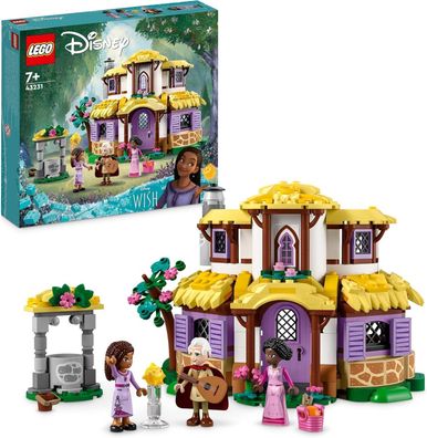 LEGO Disney Wish Ashas Häuschen Set, öffnendes Spielzeug-Puppenhaus aus dem Film