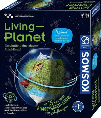 KOSMOS 637255 Living Planet, Erschaffe Deine eigene Mini-Erde, Gewächshaus