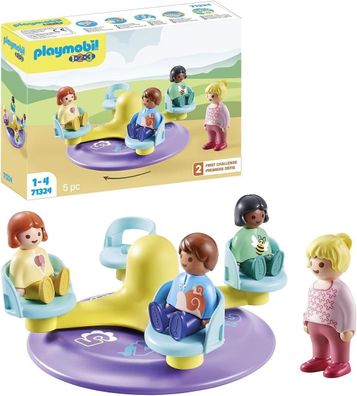 Playmobil 1.2.3: 71324 Zahlenkarussell, Lernspielzeug und erstes Zählen, Babys