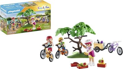 Playmobil Family Fun 71426 Mountainbike-Tour, Camping, spaßiger Fahrradausflug