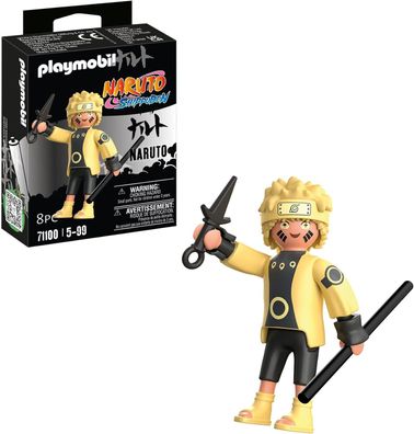 Playmobil Naruto 71100 Naruto Rikudou Sennin Mode mit gelbem Oberteil, Kinder