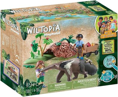 Playmobil Wiltopia 71012 Ameisenbärpflege mit Spielzeugtieren, Kinder Spielzeug