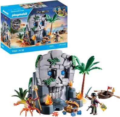 Playmobil Pirates 71531 Totenkopfinsel, spannungsgeladenes Abenteuer, Spielzeug