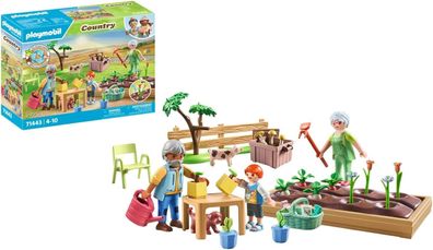 Playmobil Country 71443 Idyllischer Gemésegarten bei den Großeltern, Spielzeug