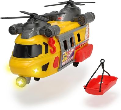 Dickie Toys Rettungshelikopter, drehbares Frontlicht & Sound, Helikopter, Kinder