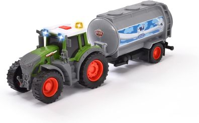 Dickie Toys - Fendt Traktor mit Milch-Anhänger (26 cm) Spielzeug-Trecker Kinder