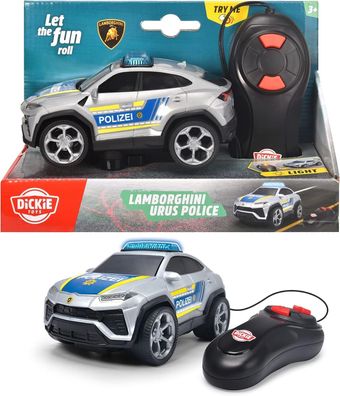 Dickie Toys - Polizeiauto Lamborghini Urus - 13 cm mit Kabel-Fernsteuerung Auto