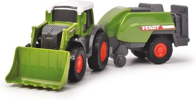 Dickie Toys â€? Fendt Micro Farmer (9 cm) â€? Traktor-Set mit Anhänger, Spielzeug