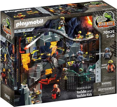 Playmobil Dino Rise 70925 Dino Mine, Minenbahn mit Fahrzeugen & Fallen Spielzeug