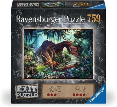 Ravensburger Exit Puzzle 17378 In der Drachenhöhle - 759 Teile Puzzle, Kinder