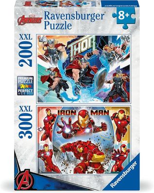 Ravensburger Kinder-Puzzle 80716 - THOR & IRON MAN - 2-in-1 (300-tlg + 200-tlg.)