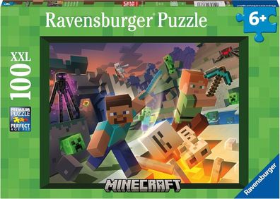 Ravensburger Kinder-Puzzle 13333 - Monster Minecraft - 100 Teile XXL Minecraft