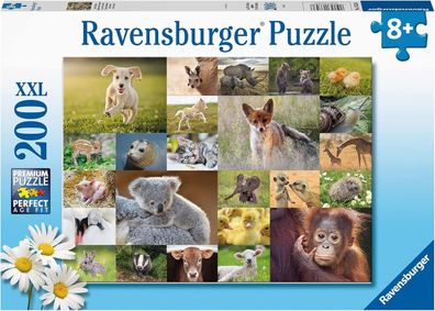 Ravensburger Kinderpuzzle - 13353 Séße Tierbabys - 200 Teile Puzzle fér Kinder