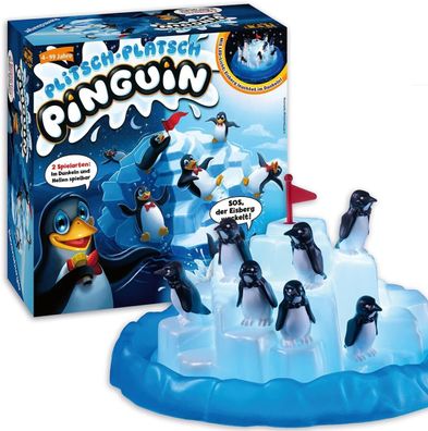 Ravensburger 21325, Plitsch Platsch Pinguin, großer Spielspaß Gesellschaftsspiel