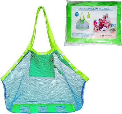 Coolgoeu Strand-Tasche Sand Spielzeug-Tasche XXL Groß fér draußen, Netztasche